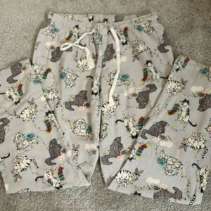 Old Navy Cat Print Pajama Pants - Gray